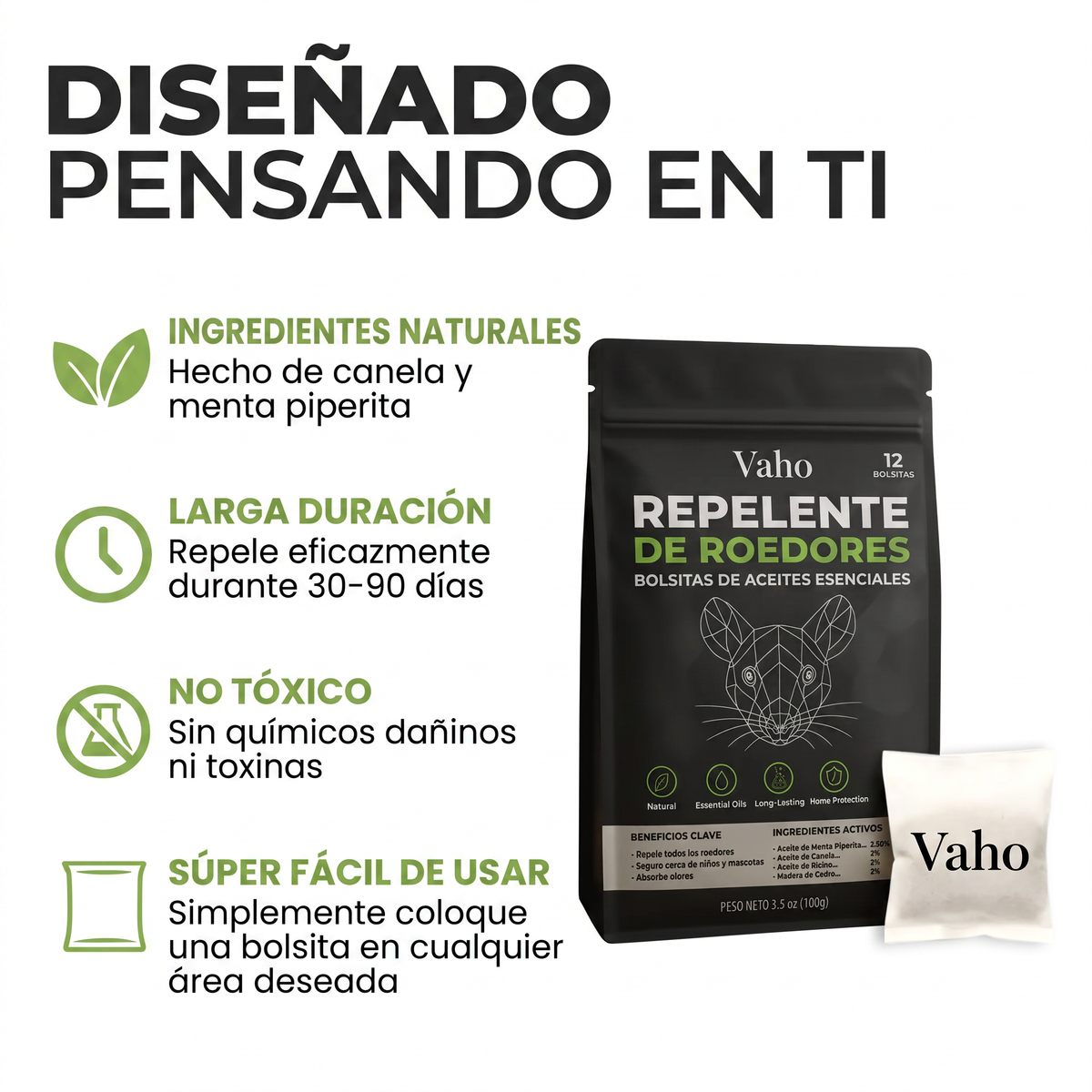 bolsas repelente de roedores